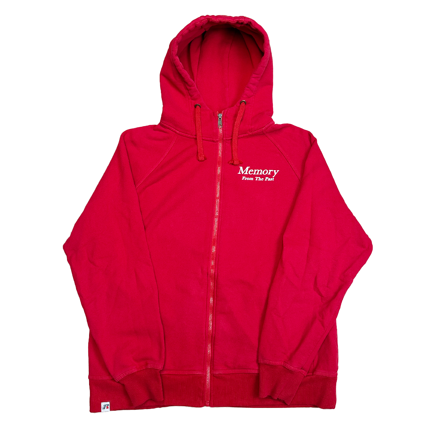 Upcycled Classic Red Zip-Up Hoodie