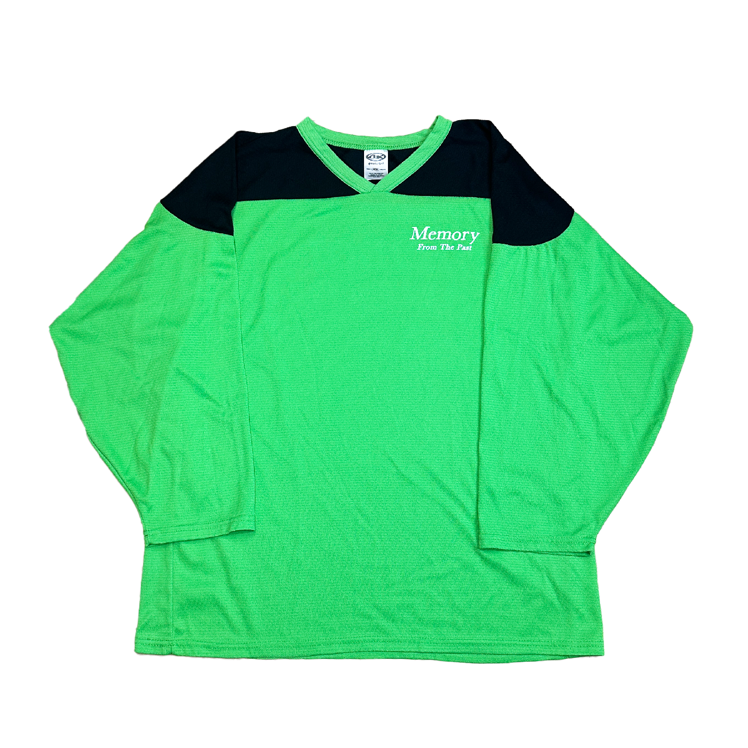 Upcycled Classic Lime Green Hockey Jersey